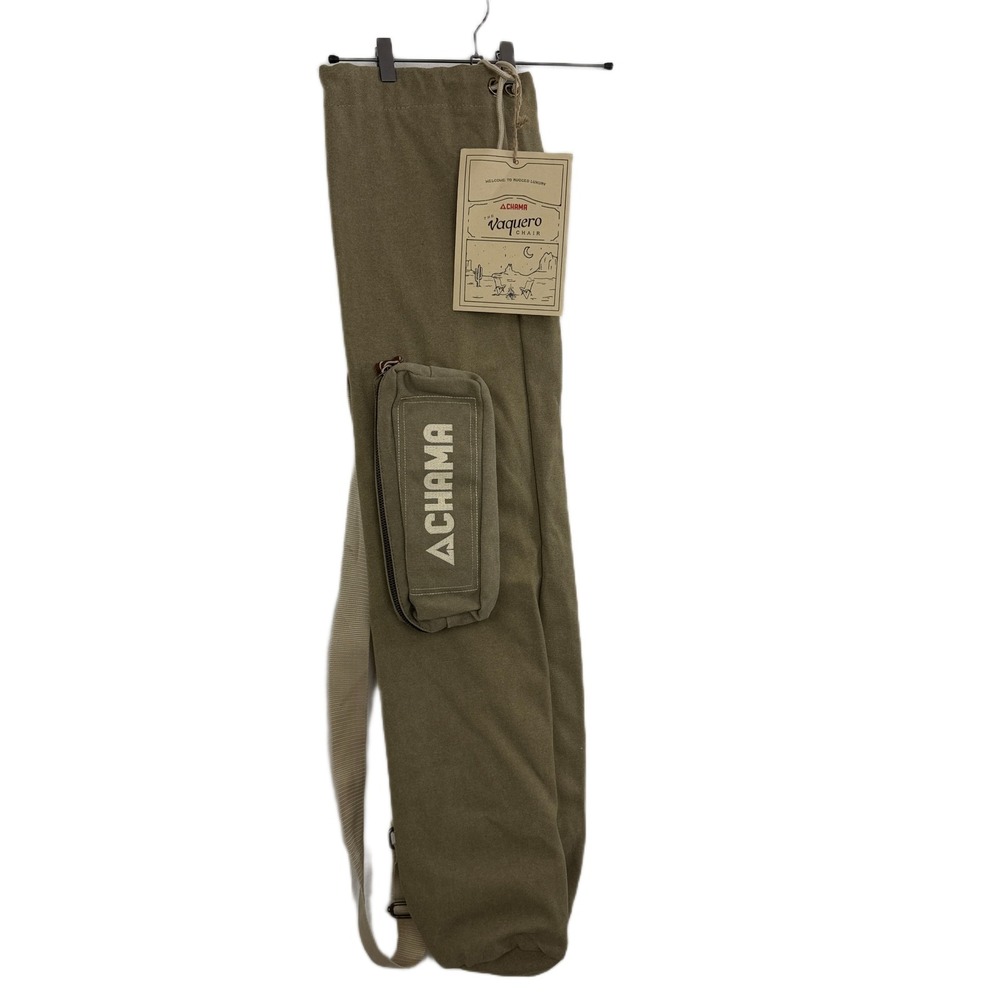 CHAMA Vaquero Chair CARRYING BAG Shoulder Strap Tan Zip Pocket Canvas